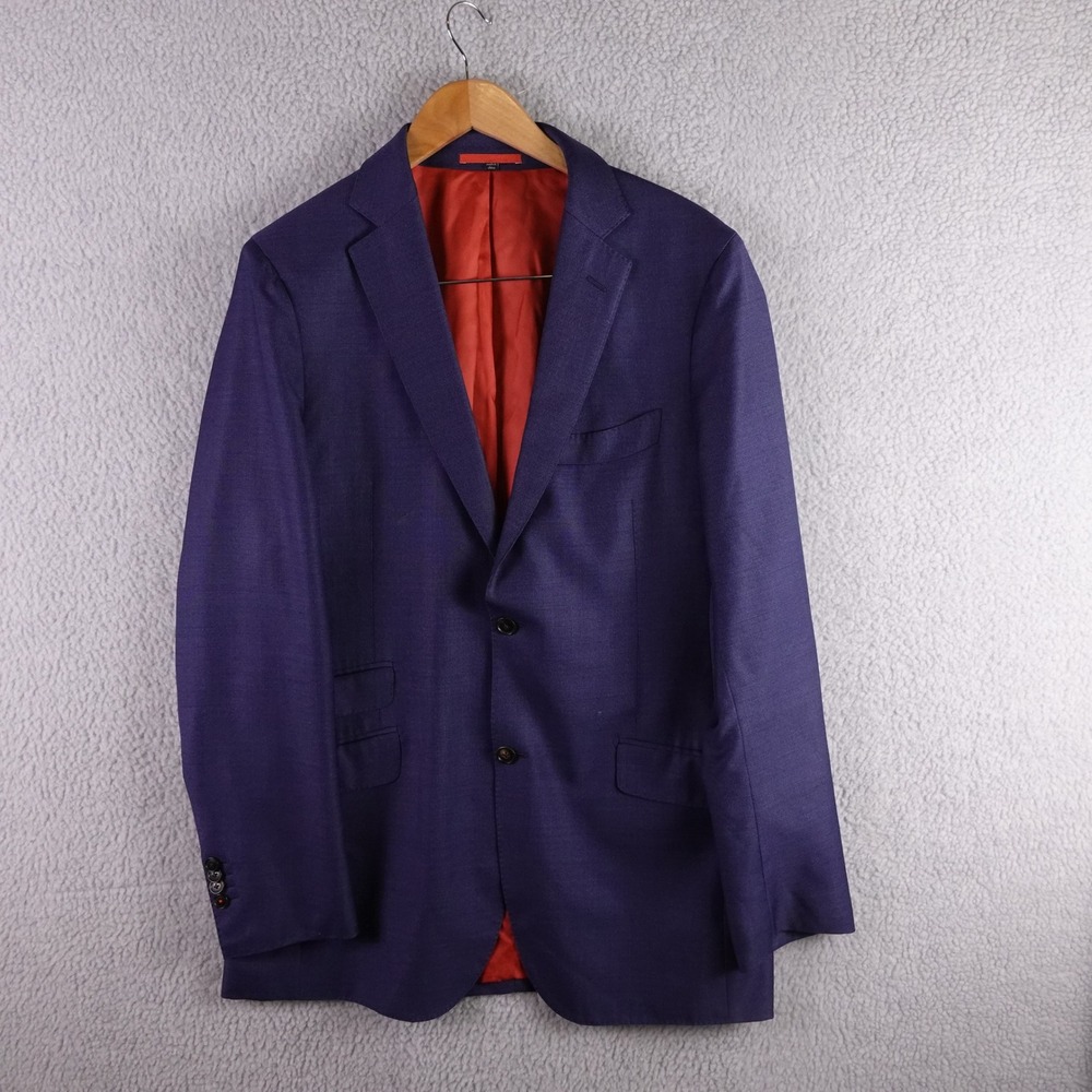 SuitSupply Sienna Blue Vitale Barberis Canonico Wool Blazer Jacket 40L P3459I